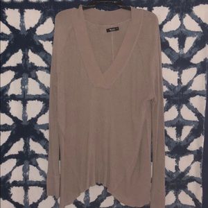 Michael Lauren v neck waffle top